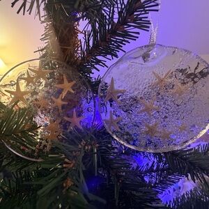 Gold Star Holiday Ornaments